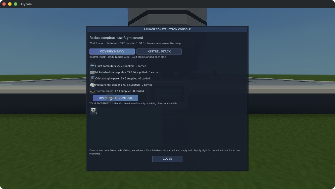 The completed native Kestrel construction panel with every required part supplied