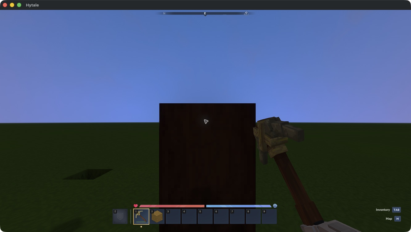 Earlier robot view after mining and collecting dirt